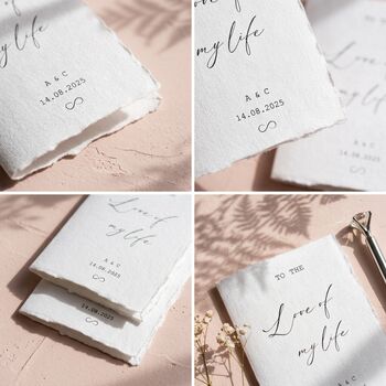 Wedding Vow Books Personalised Vow Cards Luxury Modern, 5 of 11