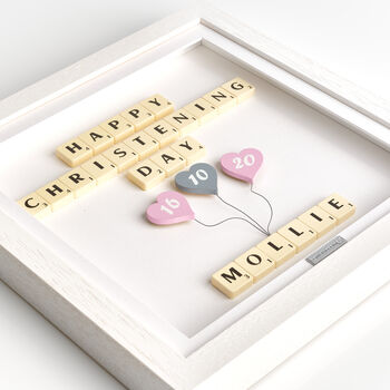 Baby Girl Happy Christening Day Personalised Gift Frame, 5 of 8