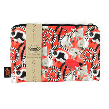 Conspiracy Of Lemurs Print Pouch Bag, 2 of 4