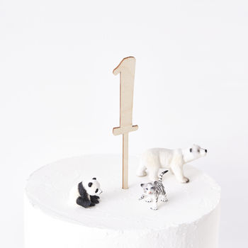 Birthday Age Wooden Cake Topper, 2 of 9