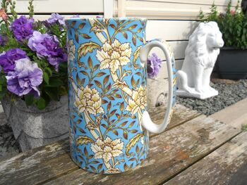 Extra Large Jug In William Morris Blue Chrysanthemum Design, 3 of 8