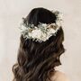Dakota Ivory Sage Dried Flower Crown Wedding Headband, thumbnail 1 of 3