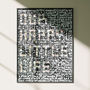 Personalised Anniversary Photo Mosaic Word Art – Made From Your Favourite Memories, thumbnail 6 of 7