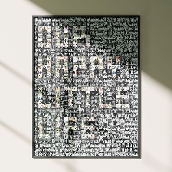Personalised Anniversary Photo Mosaic Word Art – Made From Your Favourite Memories, 6 of 7