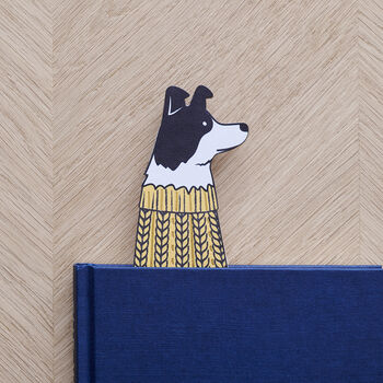 Border Collie Dog Bookmark Personalised Option, 3 of 9