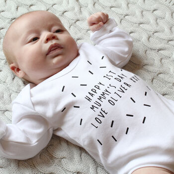 Confetti Any Personalised Text, Babygrow, 6 of 7