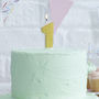 Gold Glitter Number One Birthday Cake Candle, thumbnail 1 of 2