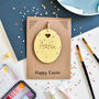 Personalised Easter Egg Yellow Wooden Keepsake Card, thumbnail 3 of 3