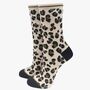 Women's Bamboo Socks Gift Box Neutral Star Cheetah, thumbnail 5 of 5