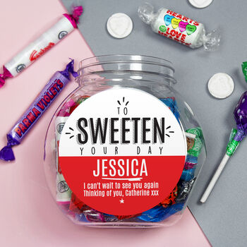 Personalised To Sweeten Your Day Sweet Jar, 3 of 3