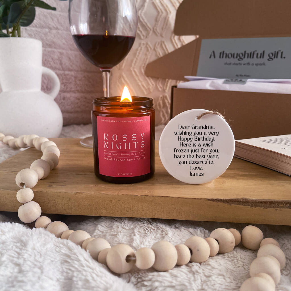 Personalised Grandma Birthday Candle Gift Set By By The Pines