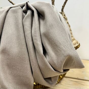 Super Soft Plain Pashmina Style Scarf In Latte Brown, 2 of 3