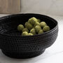 Marbury Black Rattan Decorative Bowl, thumbnail 2 of 5