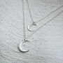 Personalised Name Crescent Moon Silver Necklace, thumbnail 7 of 10