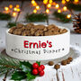 Personalised Christmas Dinner 15cm Medium Pet Bowl, thumbnail 1 of 3