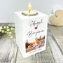 Personalised Couples Names Heart White Tea Light Holder, thumbnail 1 of 7