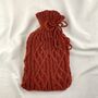 Fair Trade Cable Handknit Wool Hot Water Bottle Cover, thumbnail 5 of 12