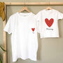 Personalised Daddy/ Mummy And Me Heart Father's Day T Shirt Set, thumbnail 2 of 7
