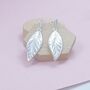 Sterling Silver Willow Leaf Earrings, thumbnail 1 of 3