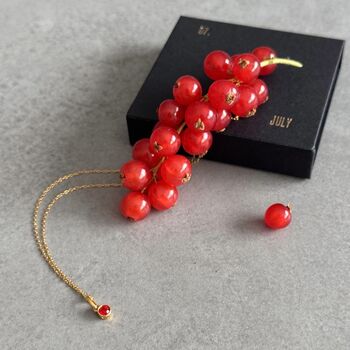 July Birthstone Ruby Gold Plated Necklace, 4 of 9