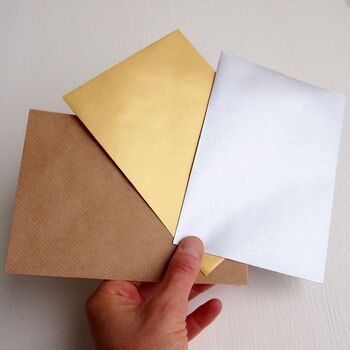 Handmade Card With Wavy Gold Foil Heart, 4 of 4