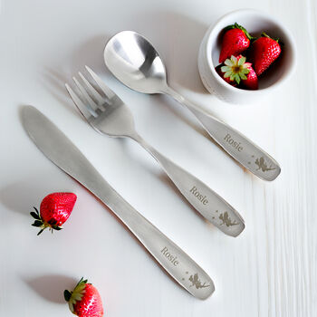 Personalised Fairy Princess Three Piece Cutlery Set, 2 of 4