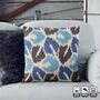 Ikat Handwoven Cushion Cover With Leaf Pattern, thumbnail 4 of 8