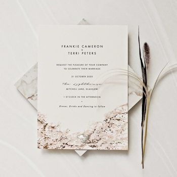 Marble And Foil Invitation Suite, 6 of 6
