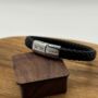 Personalised Leather Bracelet In Black Or Brown, thumbnail 8 of 10