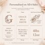 Personalised Birth Flower New Baby Gift Keepsake Block, thumbnail 6 of 12