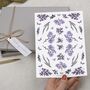 Double Sided A5 Writing Paper With Purple Flowers, thumbnail 2 of 5