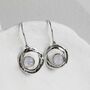Rainbow Moonstone Drop Earrings, thumbnail 4 of 7