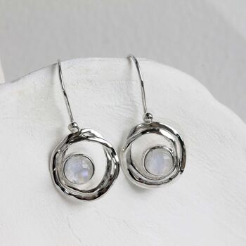 Rainbow Moonstone Drop Earrings, 4 of 7