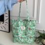 Green Flower Lightweight Shoulder Bag, thumbnail 2 of 4