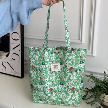 Green Flower Lightweight Shoulder Bag, 2 of 4