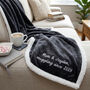 Personalised Charcoal And White Super Soft Blanket, thumbnail 1 of 12
