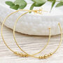Large Handmade 18ct Gold Vermeil Hoops With Five Beads, thumbnail 1 of 5
