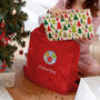 Personalised Santa Gift Sack With Bauble Design, thumbnail 1 of 6