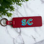 Leather Keyring With Custom Initials, thumbnail 1 of 5
