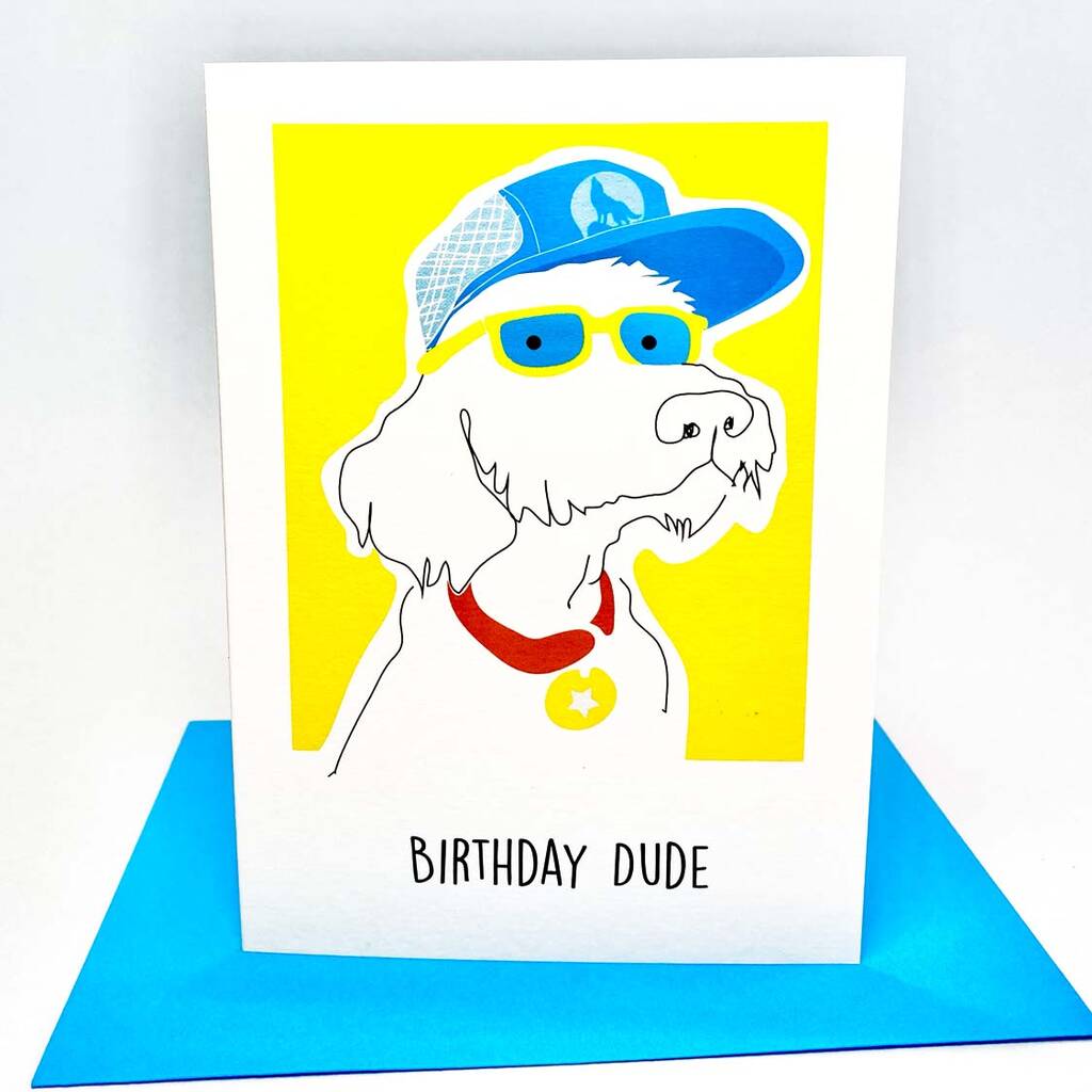 Birthday Dude Dog Card, 1 of 2