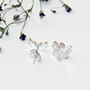 Sterling Silver Butterfly Stud Earrings, thumbnail 2 of 9