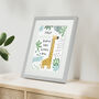 Personalised Giraffe Children’s Nursery Framed Print, thumbnail 4 of 9