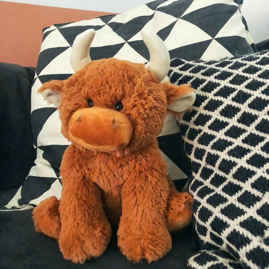 Large Scottish Highland Coo Soft Toy By Jomanda Softer Than A Soft