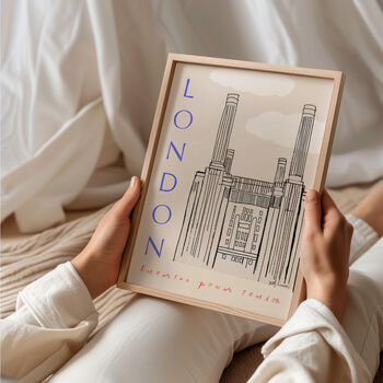 Battersea Power Station Art Print – South West London Minimalist Architecture Poster, 2 of 5