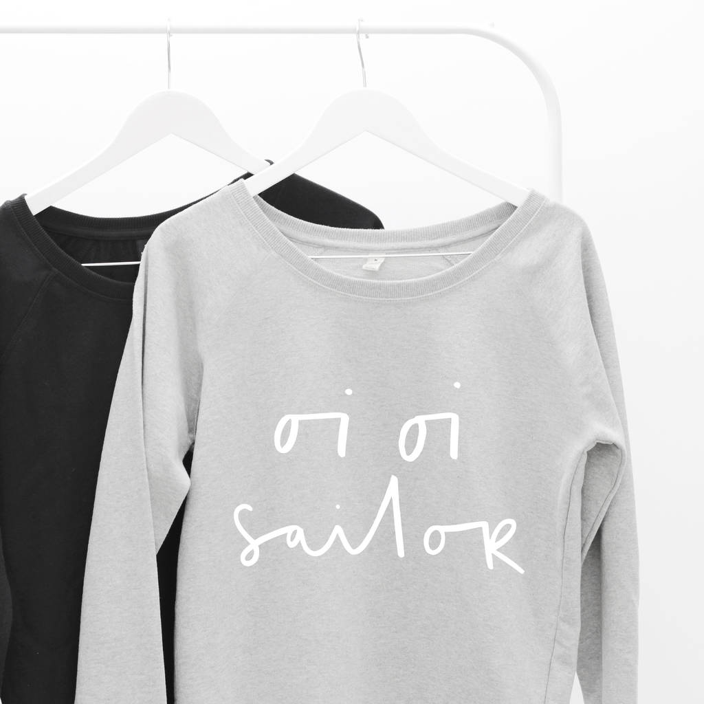 oi oi sailor oversized womens sweater by letter clothing 
