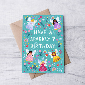 Any Age Fairy Birthday Card, Girls Age Birthday Card, 7 of 8