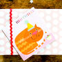 Happy Birthday Cat And Cake Greetings Card, thumbnail 4 of 4