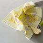 Yellow Floral Cotton Napkins Set Of Two, thumbnail 1 of 2