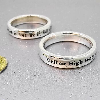 Personalised Unisex Solid Silver Message Ring, 4 of 8