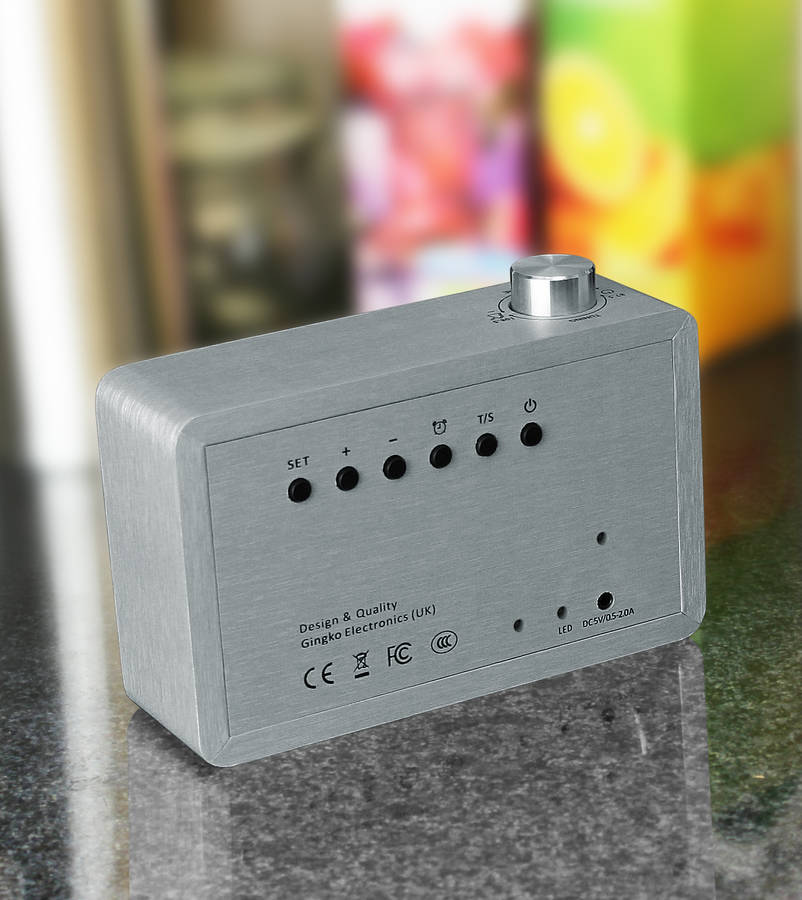 Aluminium Radio Click Clock By Gingko